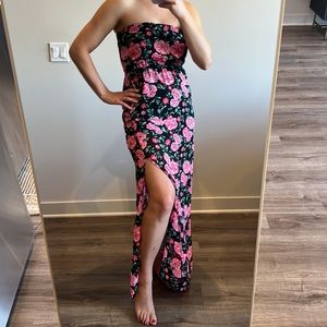 H&M Divided Strapless Maxi Dress
